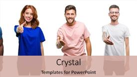  Presentation with african american business - Colorful slide deck enhanced with welcome - composition of african american hispanic backdrop and a coral colored foreground