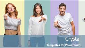  Presentation with chinese american - Presentation design consisting of welcome - composition of african american hispanic background and a teal colored foreground