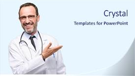 Presentation with medical hand - Colorful slide deck enhanced with welcome - doctor senior man medical professional backdrop and a white colored foreground