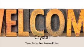  Presentation with welcome - Cool new presentation with isolated word abstract in vintage backdrop and a coral colored foreground