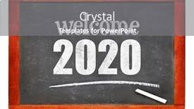  Presentation with new year 2020 - Slide deck with welcome-2020-new-year-concept background and a gray colored foreground