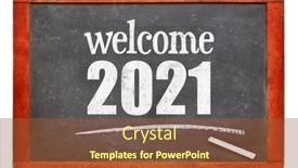 Presentation with new year - Presentation design featuring welcome-2021-new-year-concept background and a tawny brown colored foreground