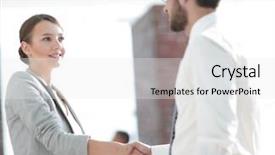  Presentation with welcome - PPT layouts consisting of welcome and handshake business partners background and a  colored foreground