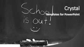  Presentation with chalk - Presentation theme with welcome back school teachers - chalkboard with chalk eraser marks background and a  colored foreground