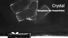  Presentation with chalk - Presentation with welcome back school teachers - chalkboard with chalk eraser marks background and a dark gray colored foreground