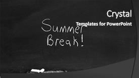  Presentation with chalk - Presentation consisting of welcome back school teachers - chalkboard with chalk eraser marks background and a  colored foreground