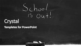  Presentation with chalk - Presentation theme with welcome back school teachers - chalkboard with chalk eraser marks background and a  colored foreground