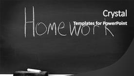  Presentation with black chalkboard chalk dust - Amazing theme having welcome back school teachers - chalkboard with chalk eraser marks backdrop and a  colored foreground