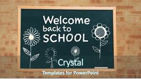  Presentation with welcome back - Slide set enhanced with welcome back to school background and a ocean colored foreground