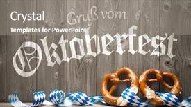  Presentation with oktoberfest - Slide deck having template background greetings from oktoberfest background and a gray colored foreground