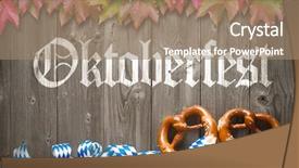  Presentation with oktoberfest - Beautiful presentation theme featuring oktoberfest german beer festival template backdrop and a coral colored foreground