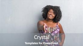  Presentation with african american in computer lab business - Beautiful slide set featuring welcome black - young african american woman backdrop and a gray colored foreground