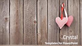  Presentation with valentines day - Audience pleasing presentation theme consisting of welcome card - two valentines day hearts backdrop and a gray colored foreground