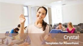  Presentation with teamwork school - Amazing presentation having welcome class - education high school gesture teamwork backdrop and a  colored foreground