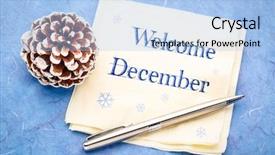  Presentation with pine cone - Audience pleasing PPT layouts consisting of welcome december - handwriting backdrop and a light blue colored foreground