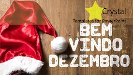  Presentation with welcome to auditor - PPT layouts enhanced with welcome december in portuguese written background and a coral colored foreground