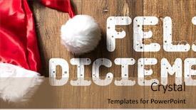  Presentation with december - Slide set with welcome december in spanish written background and a coral colored foreground