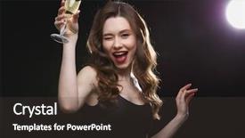  Presentation with drinking contraceptives pharmacy and healthcare - PPT theme having welcome drink - cheerful beautiful young woman drinking background and a  colored foreground