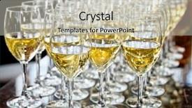  Presentation with bar - Slide set enhanced with welcome drink - glasses of white wine background and a soft green colored foreground