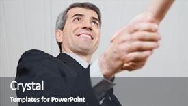  Presentation with office farewell - Cool new PPT theme with welcome farewell - elderly businessman giving businesswoman backdrop and a dark gray colored foreground