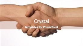  Presentation with farewell - Theme enhanced with welcome farewell - handshake background and a  colored foreground