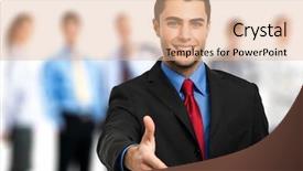  Presentation with welcome - Presentation enhanced with welcome into the team background and a coral colored foreground