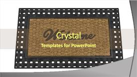  Presentation with welcome - Audience pleasing PPT layouts consisting of welcome mat isolated on white backdrop and a tawny brown colored foreground