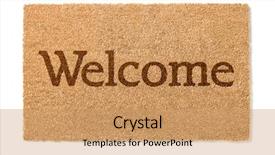 Presentation with welcome - Beautiful PPT layouts featuring welcome mat isolated backdrop and a coral colored foreground