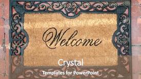  Presentation with welcome - Amazing presentation theme having welcome mat backdrop and a coral colored foreground