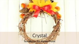  Presentation with thanksgiving - Amazing presentation design having welcome november - beautiful thanksgiving wreath on white backdrop and a coral colored foreground