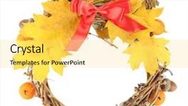  Presentation with november - Amazing slide set having welcome november - beautiful thanksgiving wreath on white backdrop and a  colored foreground