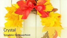  Presentation with thanksgiving - Beautiful slide deck featuring welcome november - beautiful thanksgiving wreath on white backdrop and a  colored foreground