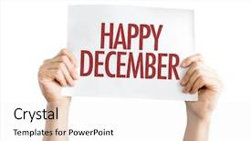  Presentation with hazmat placard - Slide set featuring welcome november - happy december placard isolated background and a  colored foreground