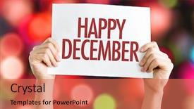  Presentation with december - Presentation design featuring welcome november - happy december placard with red background and a  colored foreground