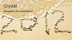  Presentation with sand ocean - Beautiful PPT layouts featuring the new year 2012 backdrop and a blonde colored foreground