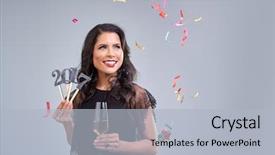  Presentation with race car a red racing - Cool new slide set with welcome party - pretty glamoros mixed race woman backdrop and a light gray colored foreground