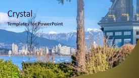  Presentation with luxury house - Beautiful theme featuring welcome ppts - luxury house in vancouver canada backdrop and a light blue colored foreground