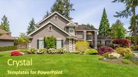  Presentation with luxury house - Amazing PPT theme having welcome ppts - luxury house in vancouver canada backdrop and a gold colored foreground