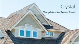  Presentation with house window - Colorful slides enhanced with welcome ppts - top of the house backdrop and a sky blue colored foreground