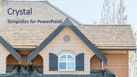  Presentation with house building - Amazing slides having welcome ppts - top of the house backdrop and a sky blue colored foreground