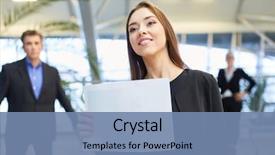  Presentation with airport terminal - Cool new PPT theme with welcome sign at the airport backdrop and a seafoam green colored foreground