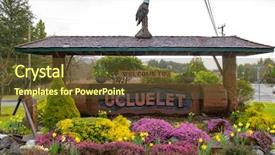  Presentation with welcome - Beautiful slide deck featuring welcome sign at the entrance backdrop and a tawny brown colored foreground