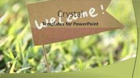  Presentation with welcome - PPT theme enhanced with welcome-sign-on-grass-background background and a yellow colored foreground