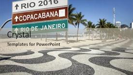  Presentation with rio 2016 - PPT theme with welcome sign to rio de background and a  colored foreground