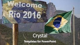  Presentation with welcome - PPT theme having welcome sign to rio de background and a  colored foreground
