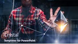  Presentation with crypto - Slide deck featuring welcome-to-crypto-world-mixed background and a navy blue colored foreground