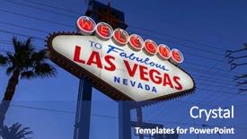  Presentation with welcome - PPT layouts consisting of welcome to fabulous las vegas background and a ocean colored foreground