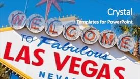  Presentation with nevada - Colorful theme enhanced with welcome to fabulous las vegas backdrop and a teal colored foreground