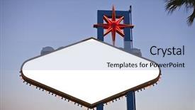  Presentation with las vegas sign - Beautiful presentation featuring welcome to las vegas sign backdrop and a light blue colored foreground