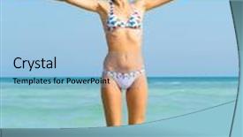  Presentation with paradise - Audience pleasing slides consisting of welcome to paradise backdrop and a light blue colored foreground